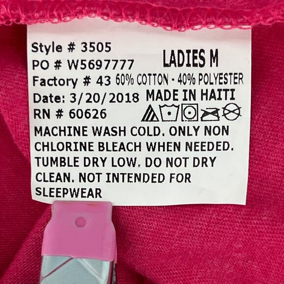 Ladies Hershey's Jersey Short Sleeve Crew Neck Tee Shirt Pink Size Medium - Picture 5 of 9